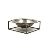 Mid-century modern silver-plated bowl / vide poche, PM Italy 1970s