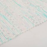 Vintage Scandinavian Hand Woven Recycled fabric rug