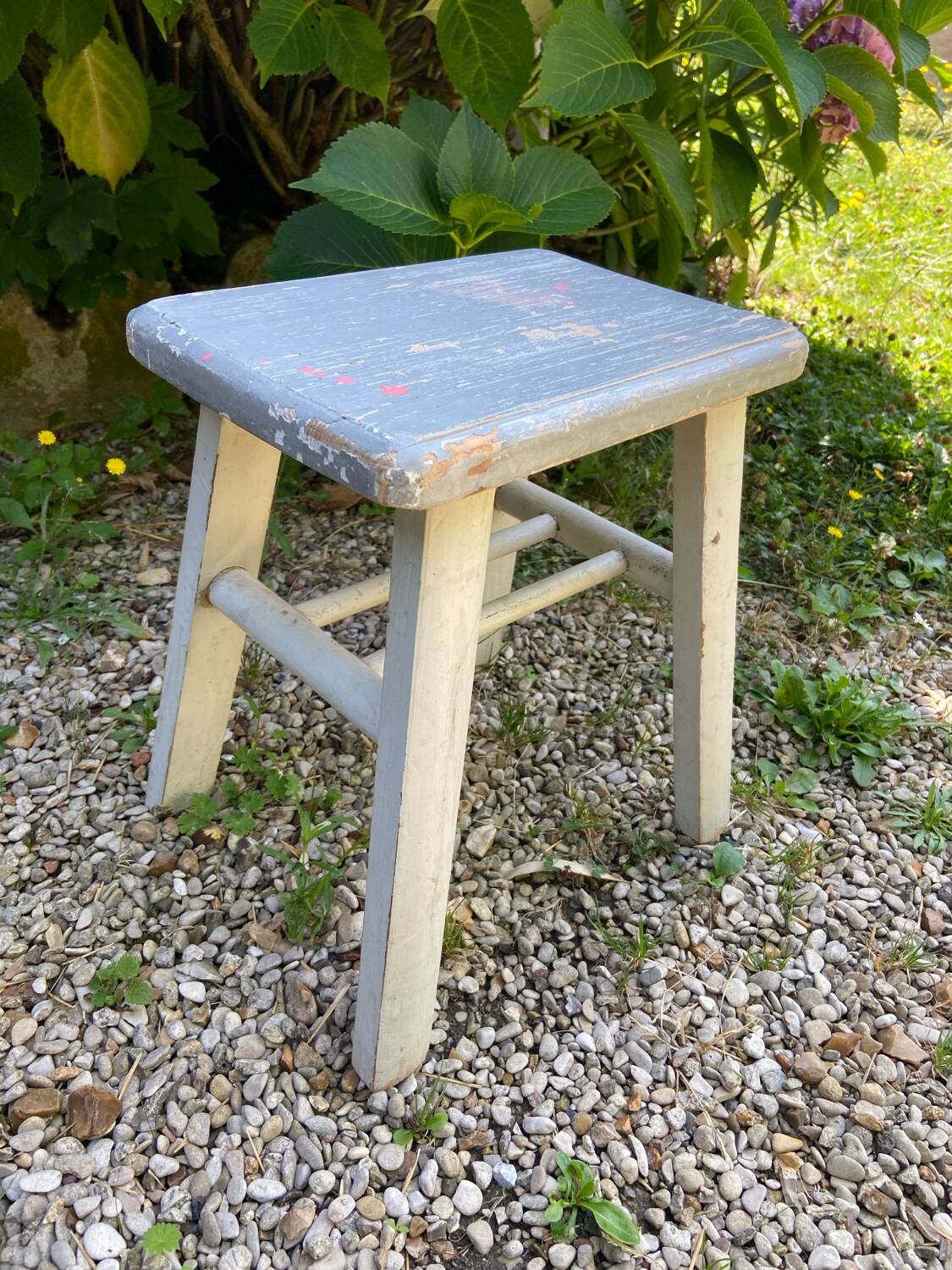 Small vintage wooden stool