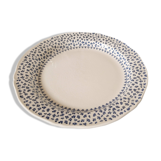 GIEN dish with small blue flowers