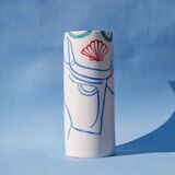 White taurus - ceramic vase