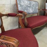 2-seater sofa and 2 armchairs in Louis XV style, revamped