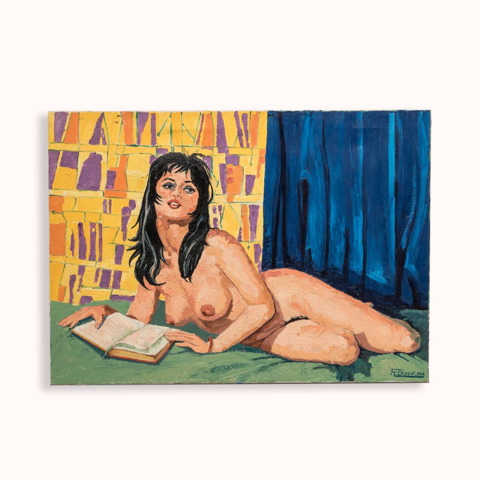 Colourful Female Nude Painting, 1964