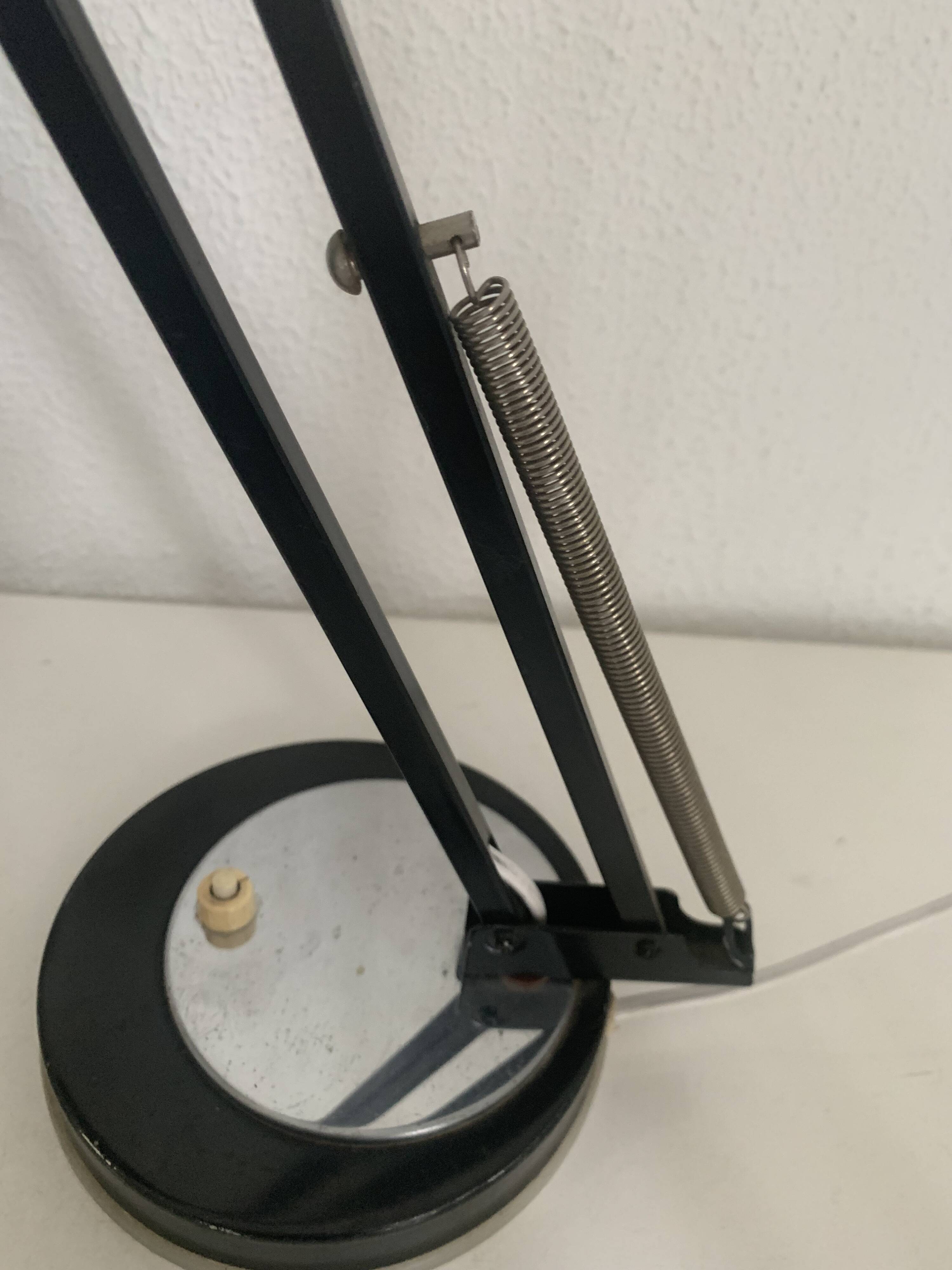 Vintage 1950s industrial black desk lamp - 35 cm