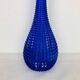 Carafe Empoli Italian bottle blue diamond glass, vintage