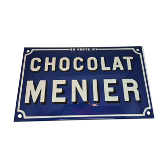 Enamelled plate chcolat menier