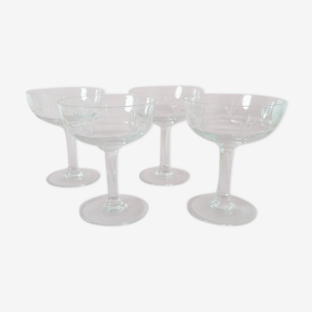 Old champagne glasses