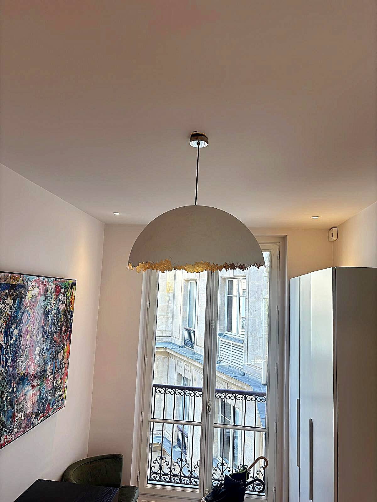 Suspension PostKrisi 49 Catellani & Smith, Ø 60 cm, gold leaf (2 available)