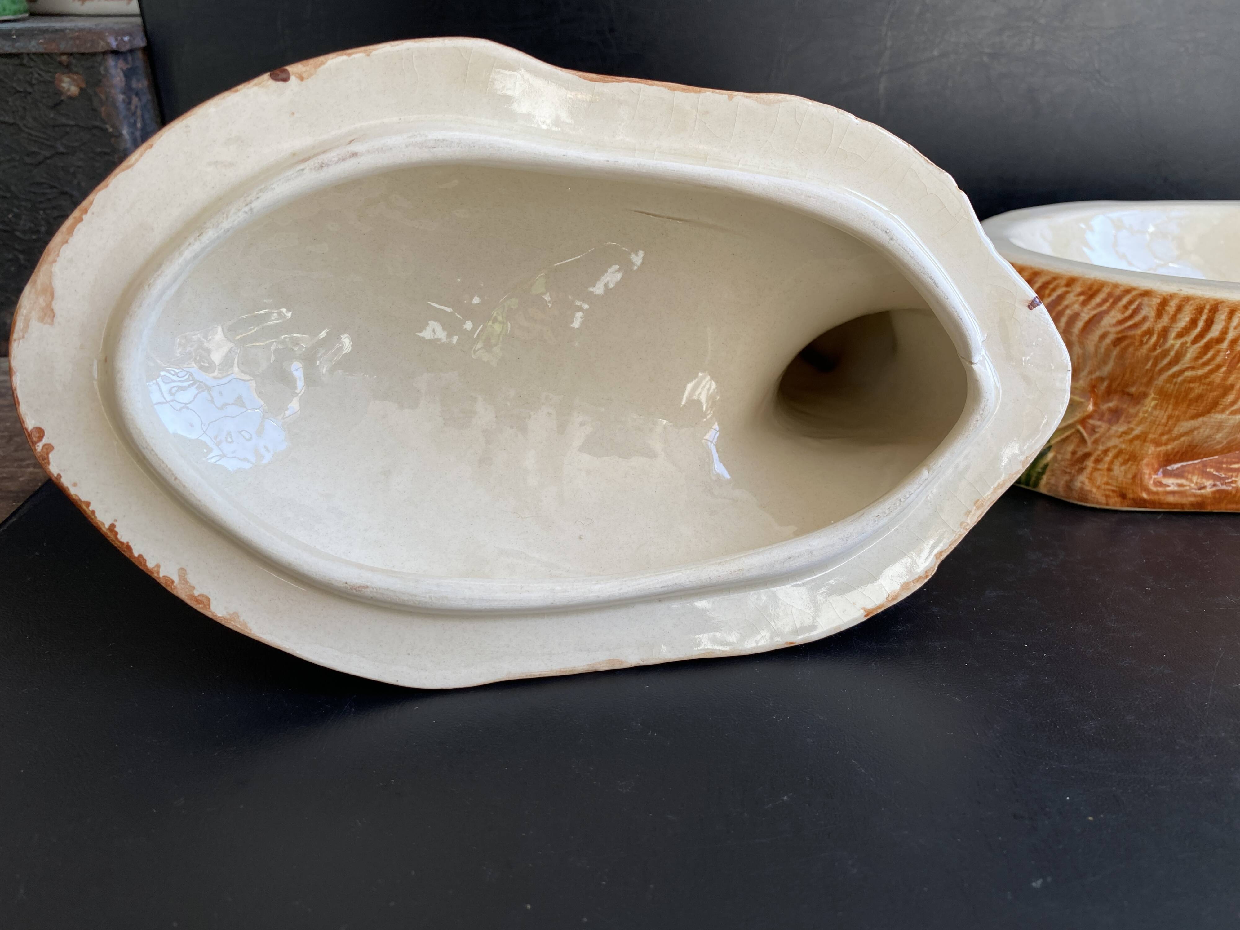 Vintage terrine in earthenware by Michel Caugant - Roe Deer / Stag shape