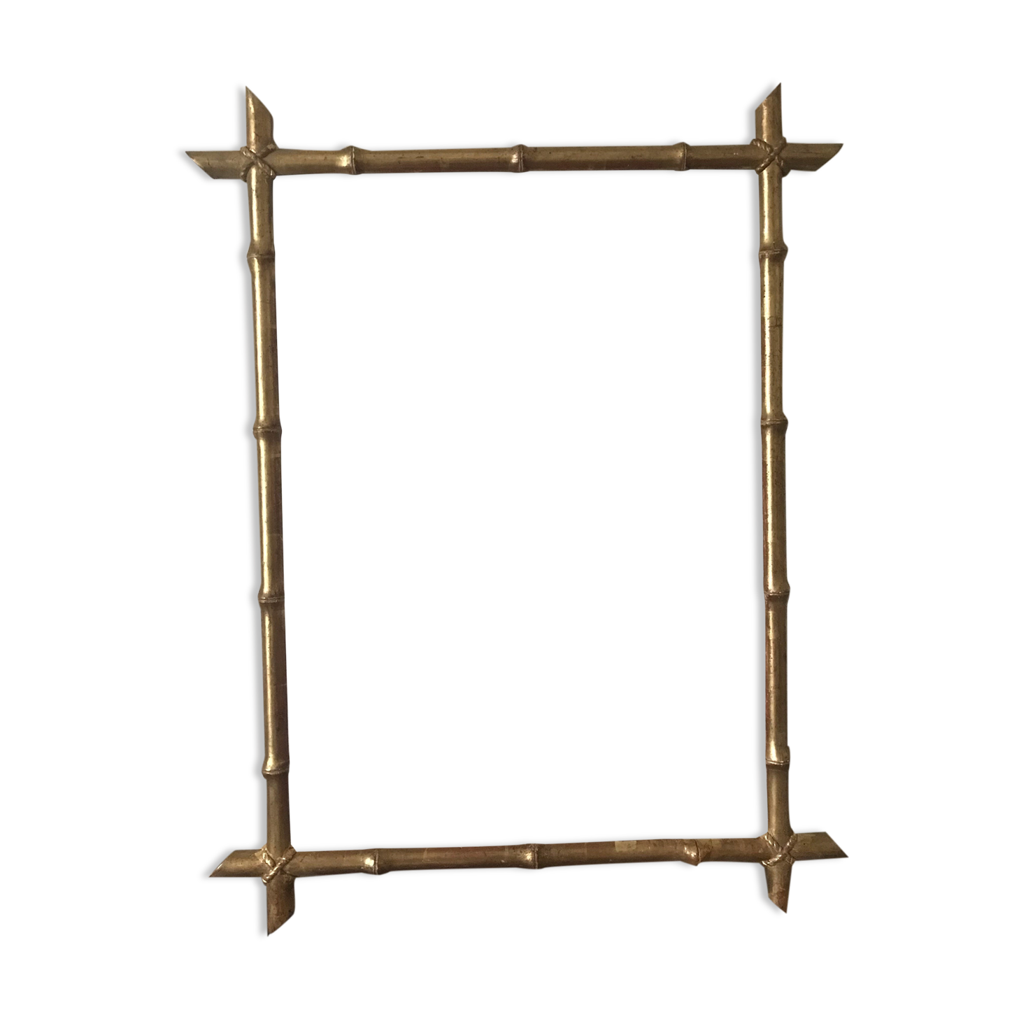 Golden bamboo frame with gold leaf