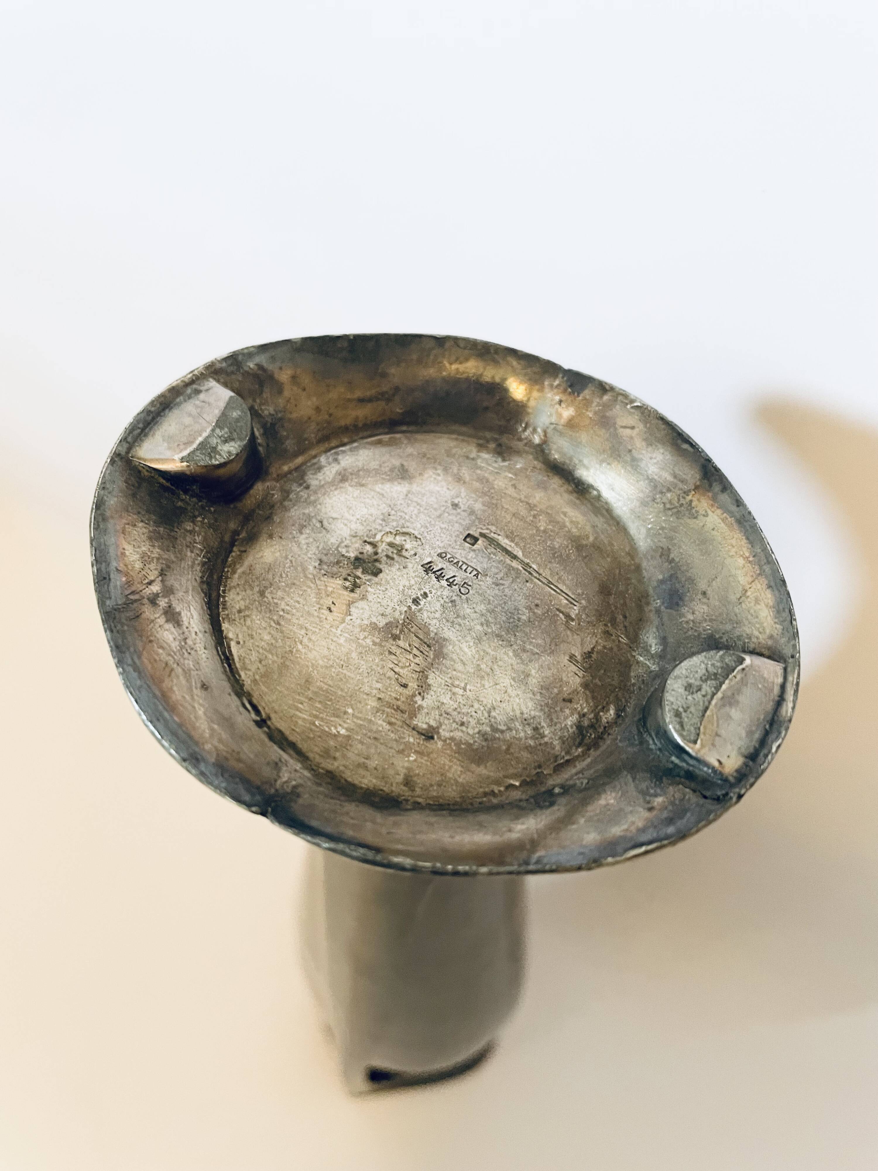 Christofle vase in silver metal