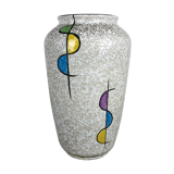 Super Colorful Fat Lava Pottery "575 25" Vase by Bay Ceramics, Germany, 1950s
