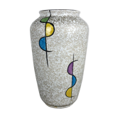 Super Colorful Fat Lava Pottery "575 25" Vase by Bay Ceramics, Germany, 1950s