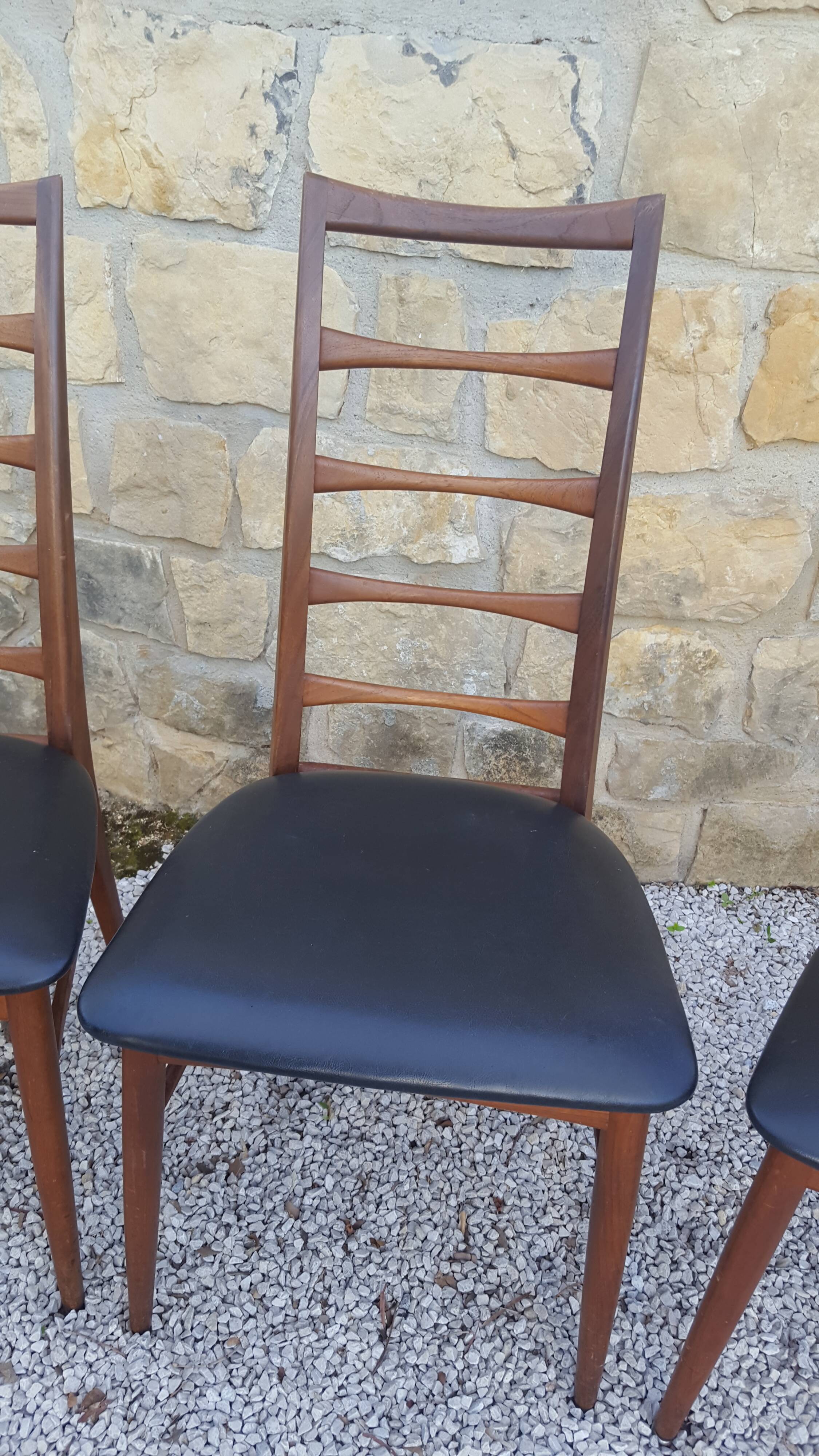 4 chaises Koefoeds modéle Lis en palissandre, Danemark