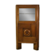 Solid oak display cabinet in the style of Charles Dudouyt, 1950s