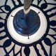 Art Deco pendant lamp in frosted glass and floral disc