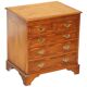 Burr Yew wood commode with leather top in Butler style