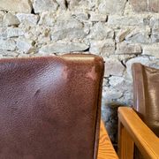 2 leather chairs Diana by Karin Mobring for IKEA, 1970