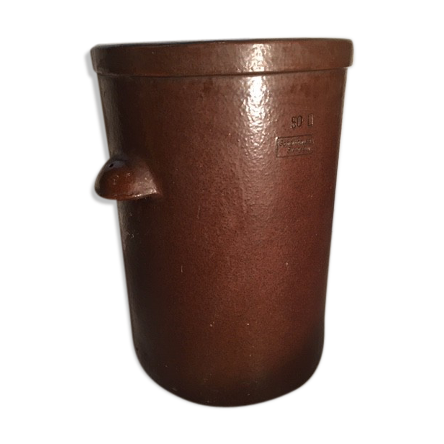 Old sauerkraut pot in sandstone 50 liters