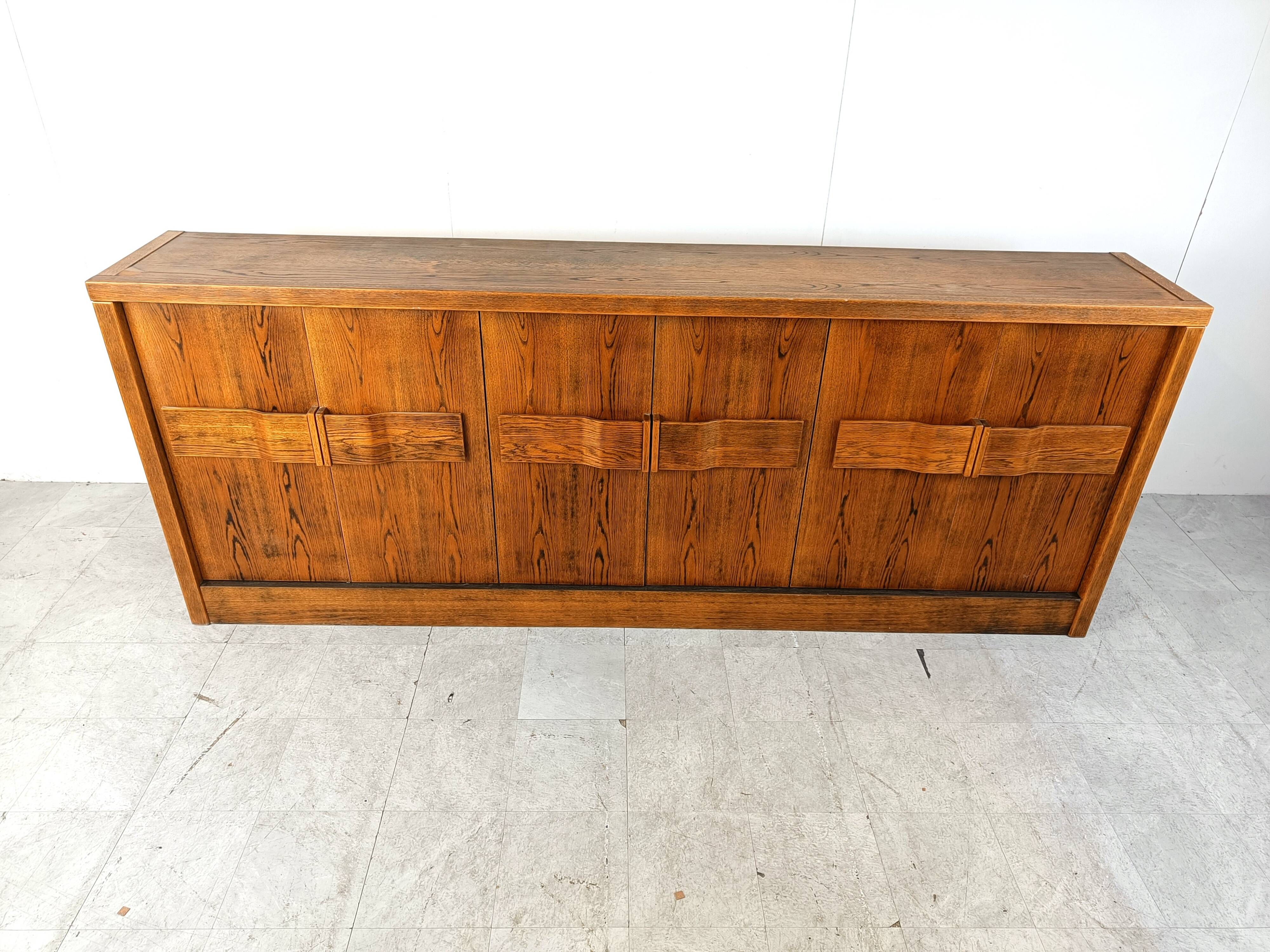 Vintage brutalist credenza, 1970s