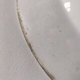 Plate by A. Lebacqz & M. Bouchart, green floral decoration, Richelieu model