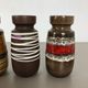 Set of four vintage pottery fat lava "242-22" vases made by Scheurich, Germany