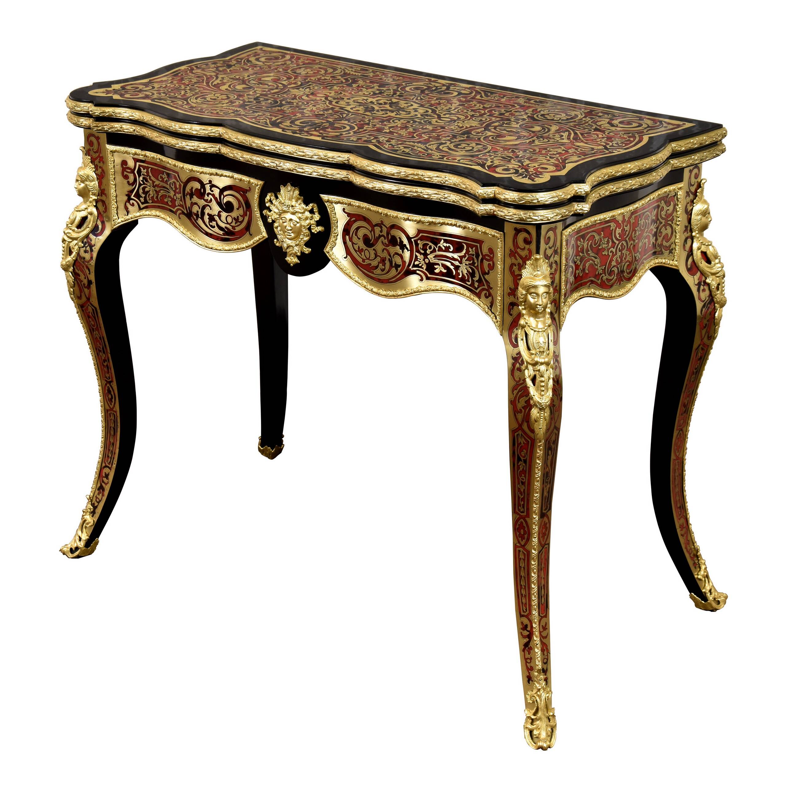 Boulle game table, Regency style - 19th century
