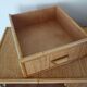 Chest of drawers with 5 wicker and bamboo drawers, 70s/80s.