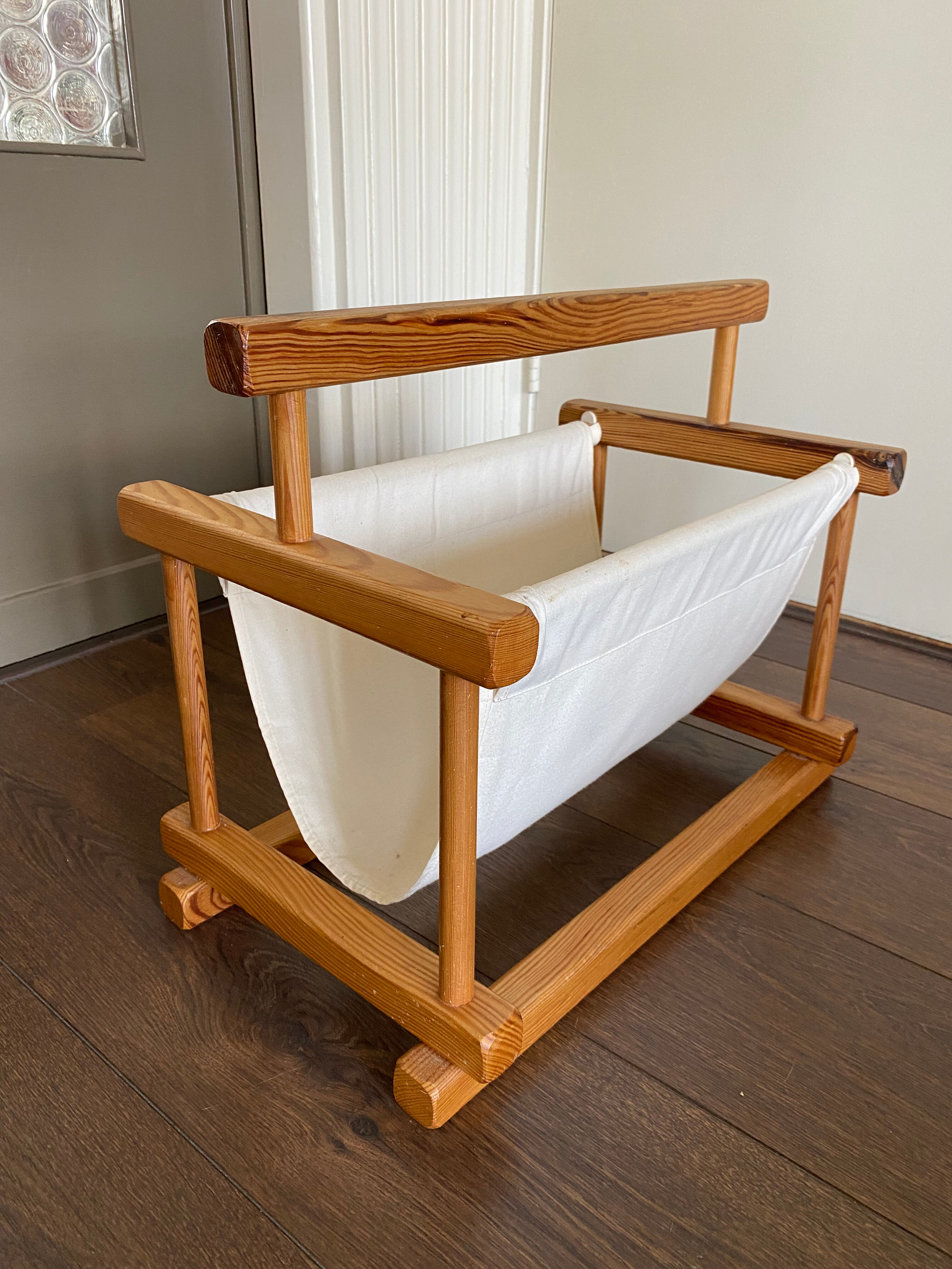 Vintage Scandinavian Sling Magazine Holder by Ate Van Apeldoorn, 1970s