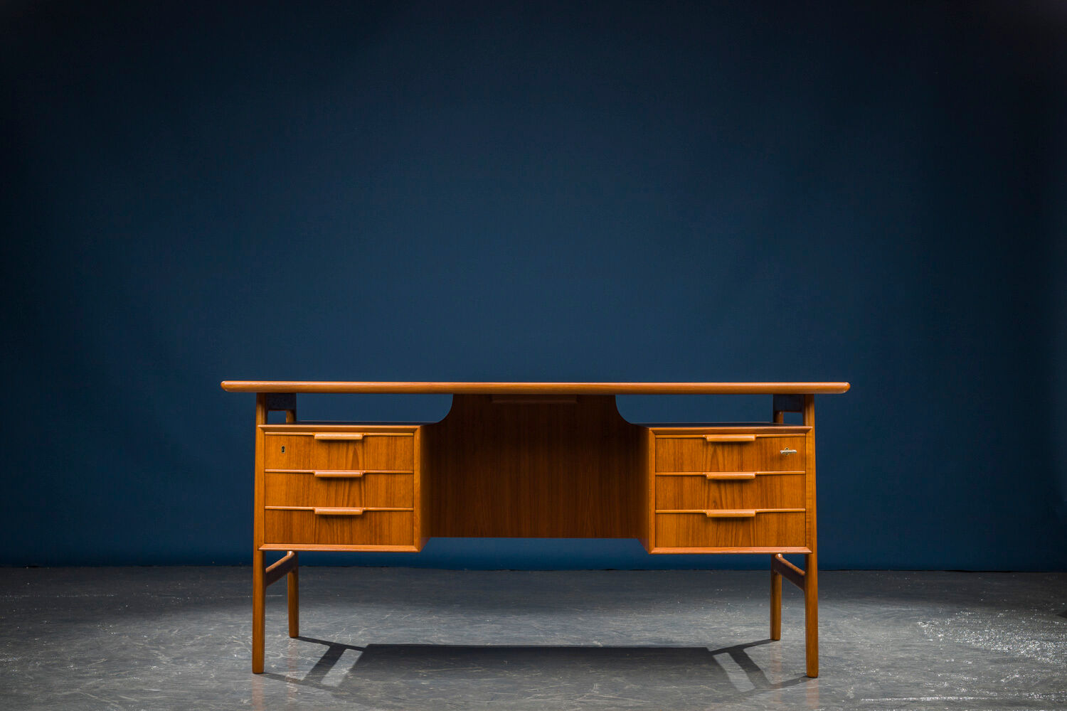 Mid-Century teak model 75 desk from Omann Jun, 1960s