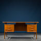 Mid-Century teak model 75 desk from Omann Jun, 1960s