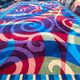 1980s XXL huge Design abstract high quality wool carpet/rug for Hilton hotel