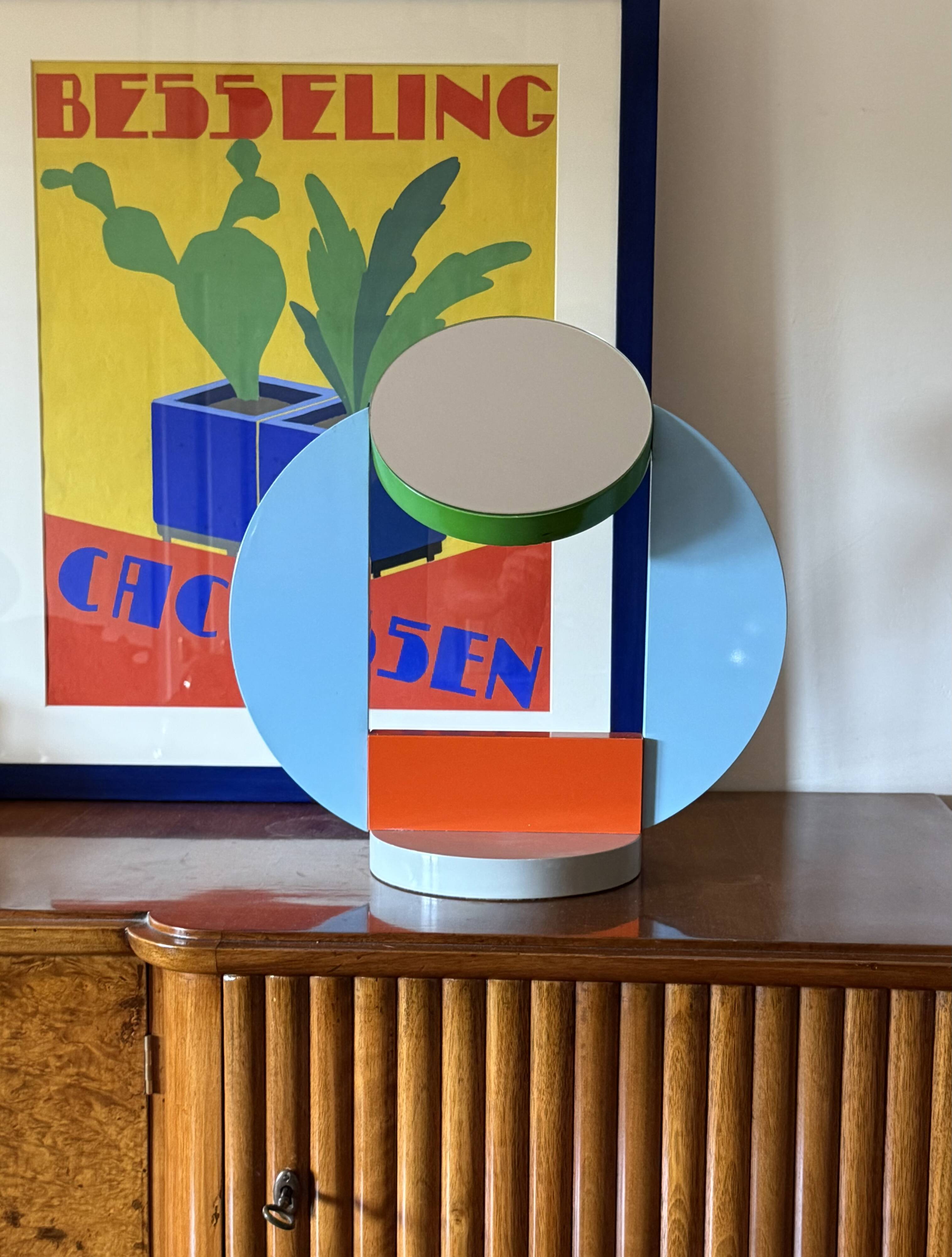 Michele De Lucchi, postmodern table mirror / dressing table, Memphis, Italy, 1980s