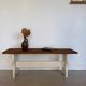 Vintage farmhouse bench made of solid wood