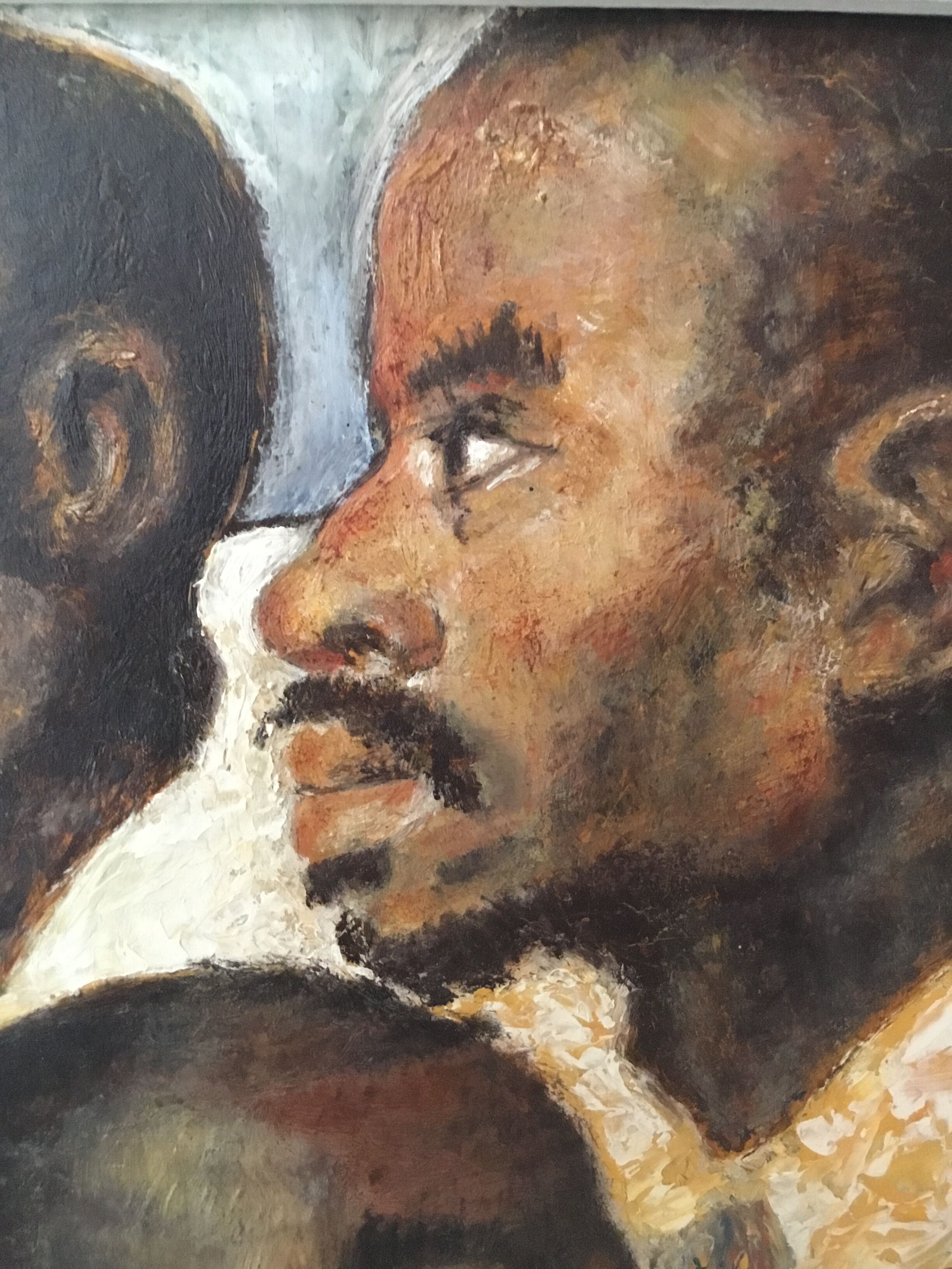 Portrait oil on wood