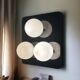Unique 70s Lamp Wall Panel with Glossy Glass Spheres - Luxury Space Age Lighting