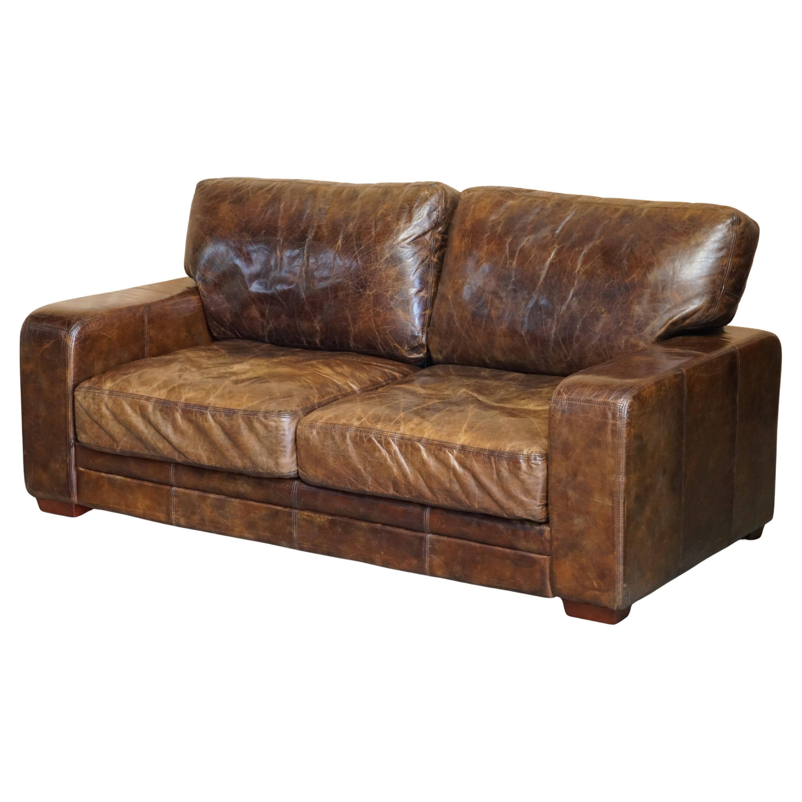 Halo Soho Heritage Leather Biker Sofa by Timothy Oulton