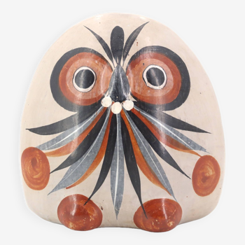 Mexican ceramic owl signed V Silva