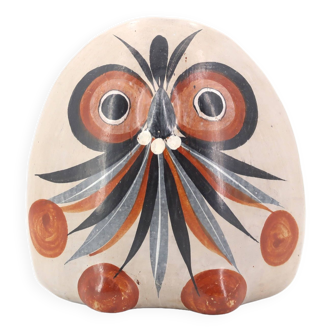 Mexican ceramic owl signed V Silva