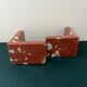 Pair of Art Deco Red Marble Bookends