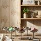 8 vintage dessert bowls on a pedestal in stainless steel in the style of Guy Degrenne.
