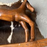 Cheval à bascule en bois