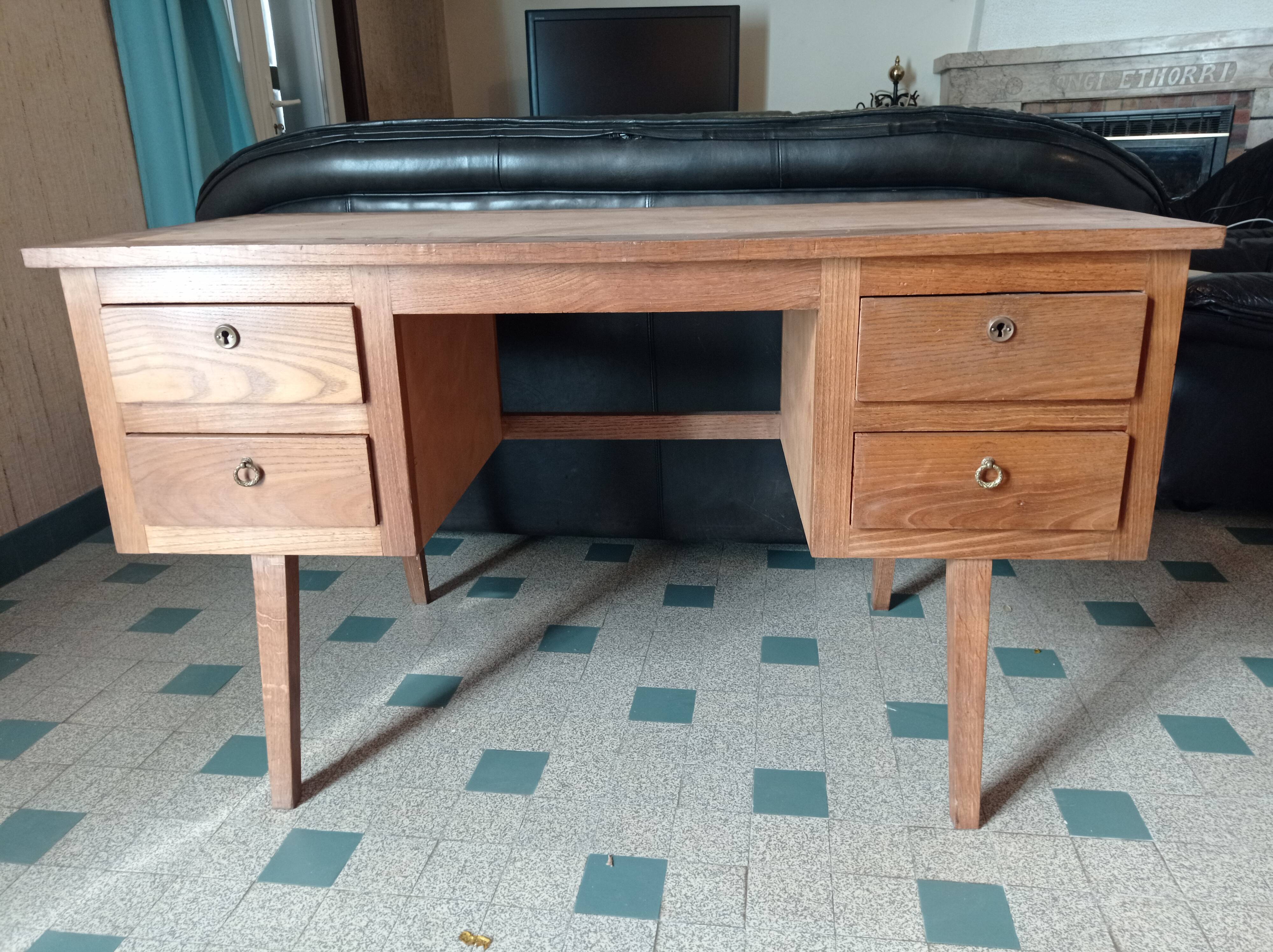 Vintage desk with compass legs