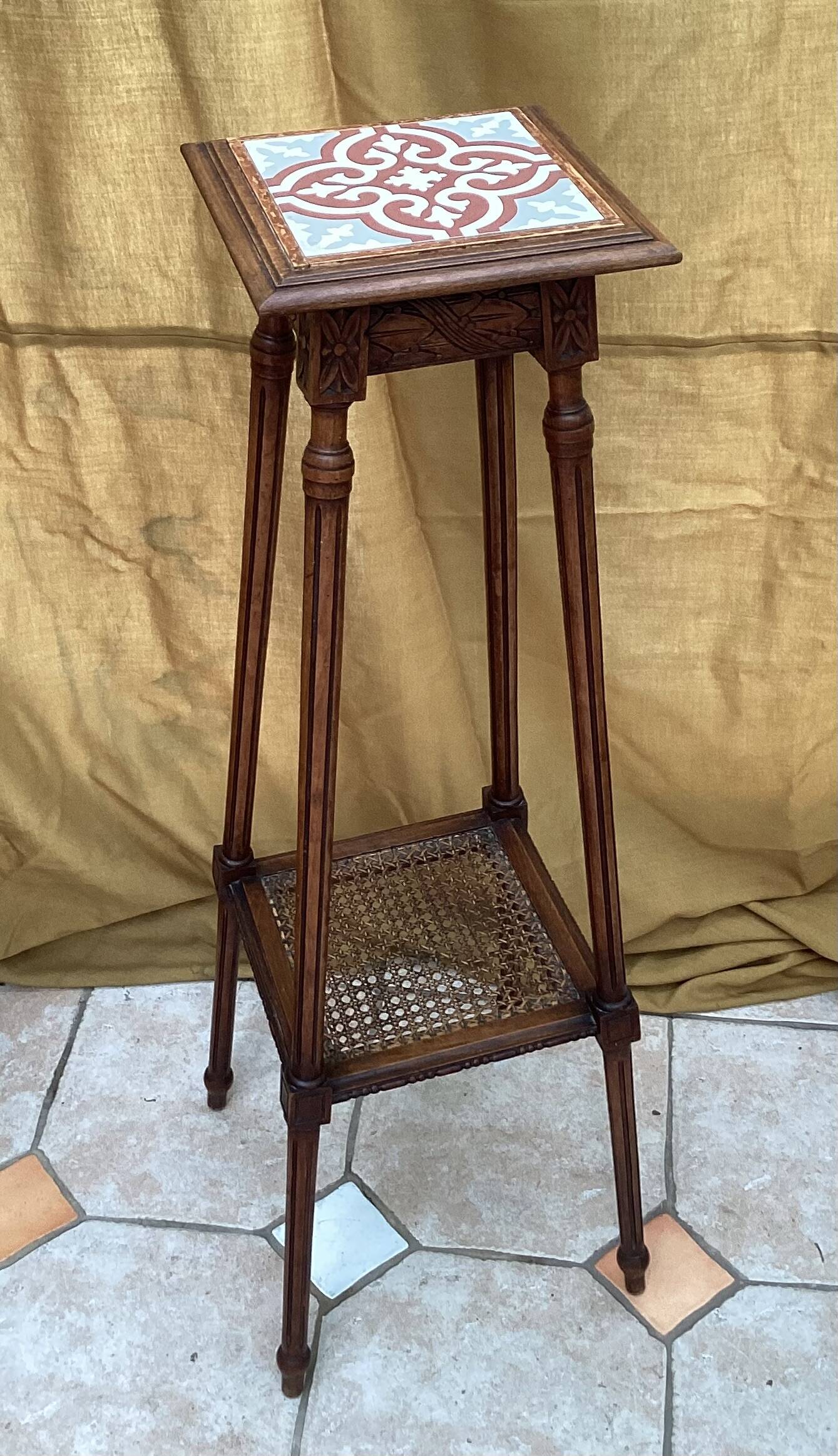 Art Deco wooden console table dimensions: height - 107 cm - width - 38 cm -