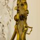 Brass wall light + glass tassels, mid-20th century