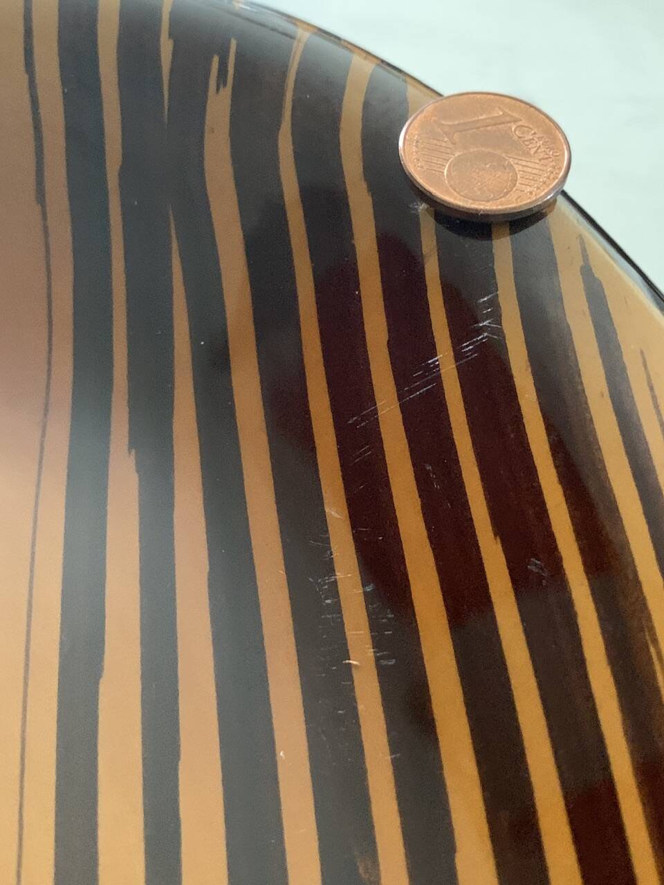 Grand plat en céramique vintage par Sarreguemines, circa 1970's