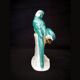 Earthenware figurine, a pair of German porcelain parrots