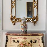Gilded decorative miror with double frame Louis XIV st., France twentieth century