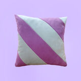 Velvet patchwork cushion