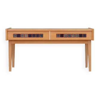 Console en frêne, design danois, années 1970, Danemark